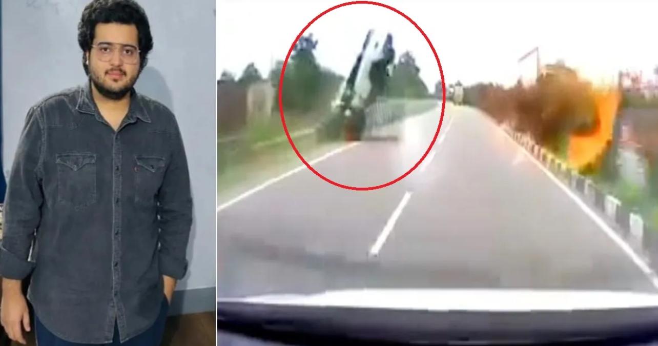 अतीक के बेटे के हादसे का आया वीडियो, दो मिनट तक तडपता रहा, अंतिम बोल थे-मुझे बचा लो